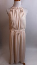 H&M ivory light beige midi Dress Women's XL NEW NWT picture