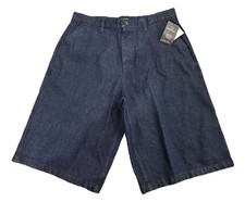 NEW Brixton Mens Baggy Fit Denim Shorts Indigo Blue Natural Dye Size 34 NWT picture