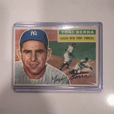 1956 Topps Yogi Berra #110 New York Yankees Gray Back Baseball Card picture