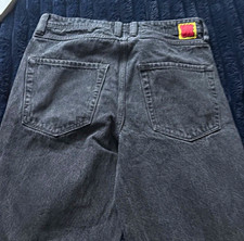Empyre Men’s Black Charcoal Wash Straight Denim Jeans Size 28 5-Pocket Logo picture