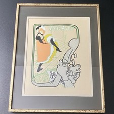 Toulouse Lautrec Framed Wall Art Jane Avril French Vintage Print 14 x 11 picture