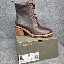NEW Timberland Women’s Sienna High Waterproof Leather Side Zip Lace-Up Boots 10 picture