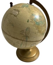 Vintage George F. Cram's Imperial World Globe 12-Inch Metal Base picture