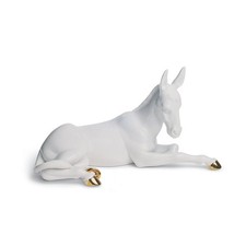 NEW -  Lladro Donkey Nativity Figurine - Golden Lustre picture