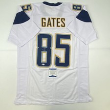 Autographed/Signed Antonio Gates Los Angeles LA White Jersey Beckett COA picture
