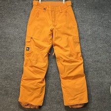 Quicksilver Porter Snow Pants Youth Size L-14 Orange Dryflight 10k Waterproof picture