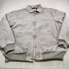 Vintage Carhartt Santa FE Jacket Mens XL Green Duck Canvas Distressed Lined  picture