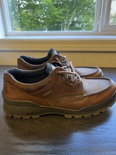 Ecco Track 25 Gore-Tex comfort Shoes Brown Leather Sz 10.5M quality luxury picture
