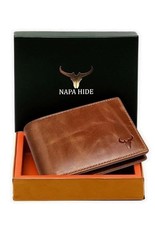 NAPA HIDE Genuine Leather Bifold Wallets For Men RFID Blocking Men's Wallet.. picture