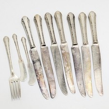 Alvin Sterling Silver 604 grams Chased Romantique 10pcs Fair Condition picture