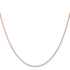 16 inch 1mm Spiga Chain Necklace 14k Rose Gold Solid picture