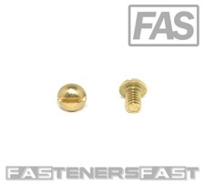 (100) 8-32x1/4 Brass Slotted Round Head Machine Screws #8-32 - Solid Brass picture