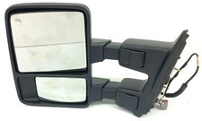 OEM 13-16 Ford Super Duty Power Heated Black Trailer Tow Driver Side View Mirror picture