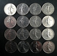 France Coin Lot - 16 1/2 Franc Coins - PURE NICKEL  picture