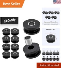 10Pc M8 Rubber Isolation Grommets with Stainless Steel Inner Sleeves for Moto... picture
