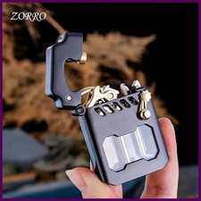 Zorro Mecha Transparent Compartment Semi-automatic Kerosene Lighter, Creative picture