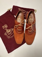 Florsheim by Duckie Brown Orange Glitter Brogue Oxford Dress Shoes Men’s AU 9.5 picture