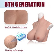 Realistic Bloodshot Silicone Breast Forms Breast Plates for Crossdresser C-K Cup picture