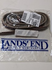 VTG.Lands End Wool Surcingle Belt Leather Solid Brass Buckle USA 506 SZ 50 NOS picture