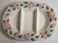 Vintage Franciscan Desert Rose Ceramic Oval Divided Serving Platter 17