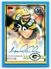 2026 Topps Flagship Mark Chmura 1991 Auto Blue /150 #91AC-MCH Packers 071/150 picture