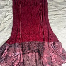 Vintage and Rare Spencer Alexis crushed velvet maxi skirt picture
