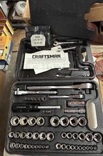 Vintage Craftsman USA 74pc Mechanics Tool Set Socket Ratchet 33474 Complete NOB picture