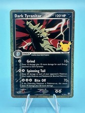 Pokemon 30th Dark Tyranitar 19/109 EX Team Rocket Returns Reverse Holo Rare 2004 picture