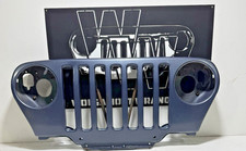 97-06 Jeep TJ Wrangler PBQ STEEL BLUE Front Grill Grille Panel SHELL ONLY CC picture