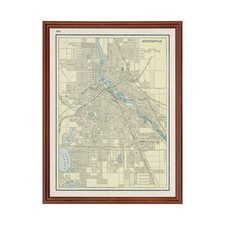 Old Map of Minneapolis, MN 1901 - Vintage Minneapolis Minnes picture