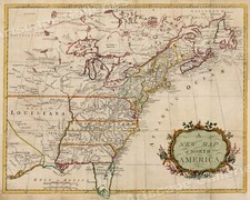 1760s “A New Map of North America” Vintage Style American Map - 16x20 picture