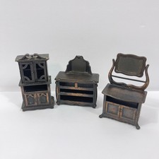Vintage 1970's Durham Industries Die Cast Metal Dollhouse Furniture Miniatures picture