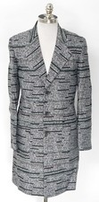 NWT CHRISTIAN DADA Black 'Asian Print' Jacquard Tailored Fit Over Coat 48 Fits M picture
