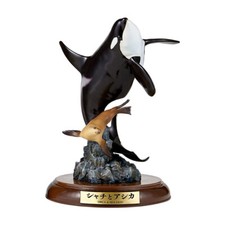 Kaiyodo Nature Tales Orca & Sea Lion Limited Art Sculpture Painted Statue New picture