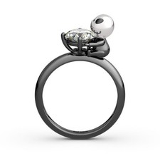Jeulia Romantic Soul Jack Skellington Ring – 925 Sterling Silver – NEW  picture