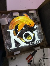 Koi CBD LED Neon Bar Dispensary  Cannabis Smoke Room Sign 18”x20” new antigo picture