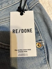 RE/DONE 70's Ultra High Rise Wide Flare Leg Jean in 60's Fade Size 28 x 30” NEW picture