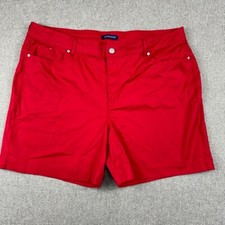 Bandolino Bermuda Short Red Stretch Amalia Womens 18 NWT Summer Casual picture