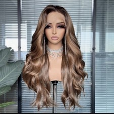 13x6 Dark Blonde/ Brown Straight Lace Front picture
