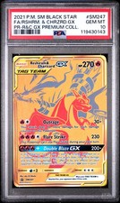 2021 Pokemon Sm Black Star Promo #SM247 Fa/Rshrm. & Chrzrd.Gx Pr-R&C  PSA 10 picture