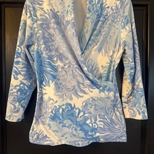 Jmclaughlin blue white floral wraps picture