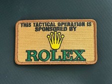 Rolex Tactical Operation Morale Patch Embroidered Hook Loop EDC 4” x 2.25” picture