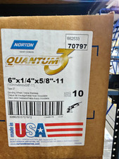 Norton Quantum3 Ceramic Straight Cup Grinding Wheel 6x1/4 5/8-11 Grit 27 10pk picture