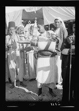 Photo:Nebi Rubin Palestine 1900s Lemonade Vendor Men Festival Tent picture