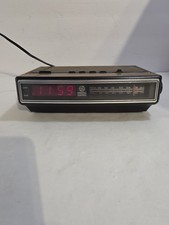 GE General Electric 7-4625C Alarm Clock Radio Wood Grain Vintage Works picture