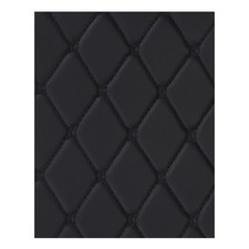 6mm Foam Quilted Diamond PU Leather Fabric Automotive Upholstery 1/2/3/5 Yard picture