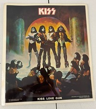 Kiss Love Gun Sticker UNUSED 1977 Vintage Kiss 8x10 Aucoin BiRite picture
