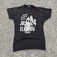 Vintage 80s Carroll Resweber Classic Elkhorn Harley Davidson T-Shirt Mens L Race picture