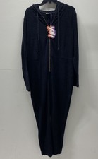 Yitty Women's Pet Me Heart Pocket Jumpsuit Caviar Black Fleece Sz 2X NWT picture