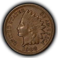 1908-S 1c Indian Head Small Cent - AU Key Date - VIDEO - SKU-B5809 picture